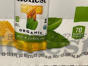 lot 155 image: Honest Organic Honey Green Tea 12-Pack (16.9 fl oz bottles)
