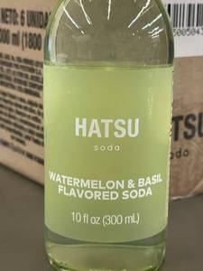 lot 161 image: AK 5 - Hatsu Watermelon & Basil Flavored Soda - 6 Pack