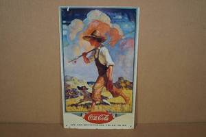 lot 35 image: Vintage Style Coca-Cola Metal Sign