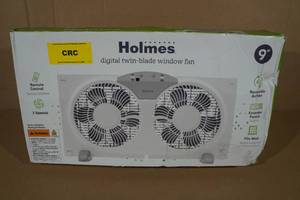 lot 48 image: Holmes 9 Digital Twin-Blade Window Fan