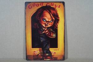 lot 72 image: Good Guys Chucky Metal Sign