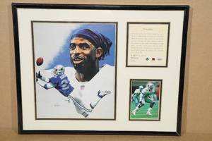 lot 86 image: Deion Sanders Limited Edition Framed Print
