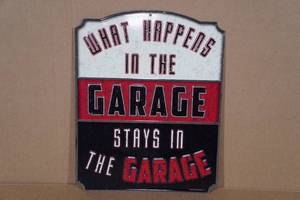 lot 88 image: Raised Tin Garage Sign