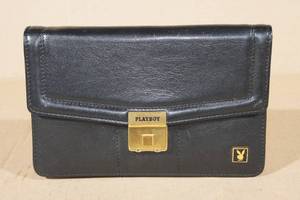 lot 110 image: Vintage Playboy Generation II Leather Clutch Purse - Locking Clasp