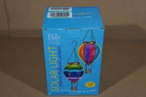 lot 170 image: Hot Air Balloon Solar Lantern -Small, Blue