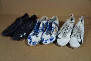 lot 204 image: 3 Pairs of Football Cleats -Size 12