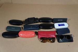 lot 206 image: Assorted Sunglass Cases with 2 Pairs of Sunglasses