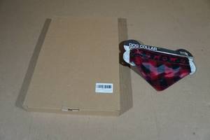 lot 209 image: Dog Paw Scratch Board with Bandana Collar