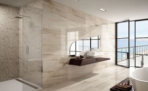 lot 19 image: 174 Sq Ft Azuliber Fossil Marfil 12 x 24 Premium Porcelain&nbspTile