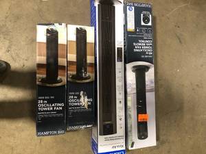 lot 24 image: Lot of Assorted Fan Towers Various Models and Conditions Customer Returns See Pictures