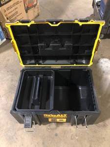 lot 32 image: DEWALT TOUGHSYSTEM 2.0 22 in. W Modular Tool Box  Customer Returns See Pictures