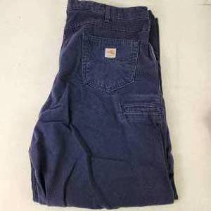 lot 60 image: Lot Of Four Carhart Pants Various Sizes Denim Brown Blue Work Pants