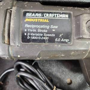 lot 77 image: Sears Craftsman Industrial Reciprocating Saw 1 18 Stroke With Hard Case