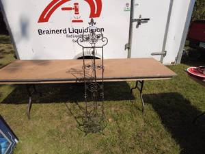 Ornate Metal Standing Wine Rack