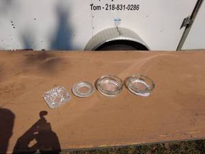 Lot of 4 Glass Ashtrays