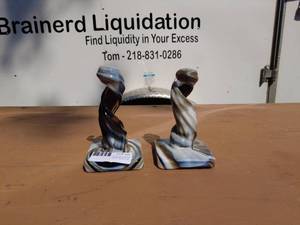 Pair of Marble Swirled Bookends
