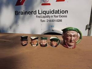 Set of 5 Vintage Character JugsMugs