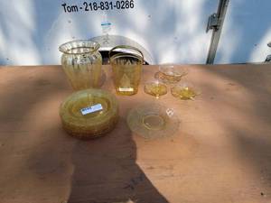 Vintage Amber Glassware Collection