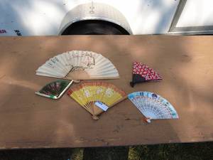 Collection of Vintage Decorative Folding Hand Fans