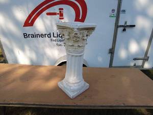 Decorative White Pedestal Column