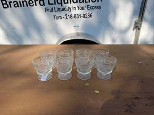 Set of 8 Vintage Crystal Glasses