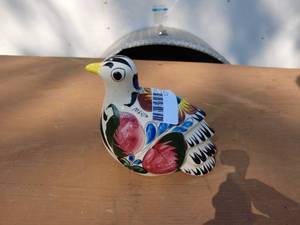 Hand-Painted Ceramic Bird Decor