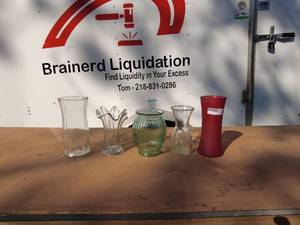 Assorted Decorative Glass Vases