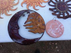 Collection of Decorative Sun and Moon Wall Art - 5 Pieces