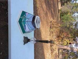 Vintage Stained Glass Lamp Shade & Antique Lamp Base
