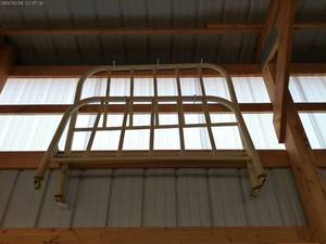 Vintage Yellow Metal Bed Frame Headboard