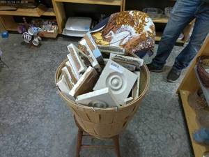 Basket of Various Decorative Tiles - On Site Auction