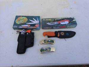 Lot of 2 Pro Hunter Knives with Sheath and Multi-Tool - On Site Auction