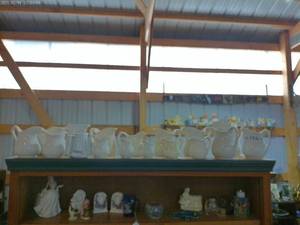 Collection of 12 Vintage White Porcelain Creamers and Jugs