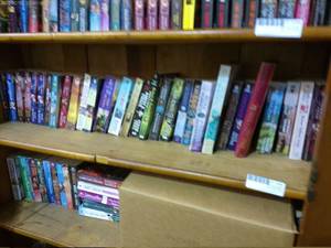 Assortment of Vintage Books and Decorative Glass Vases - On Site Auction