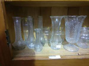 Group of Vintage Glass Vases - Assorted Designs