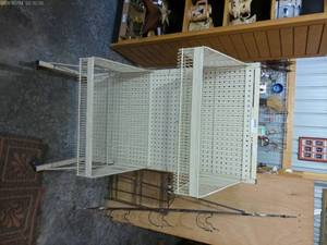 White Metal Display Rack with Shelves - On Site Auction