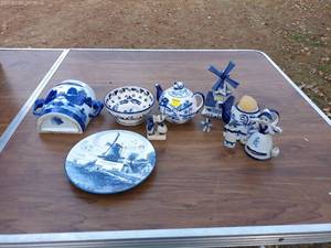 Collection of Vintage Dutch Blue and White Ceramics - On Site Auction