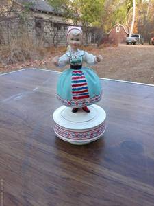 Vintage Decorative Figurine - Musical Doll in Traditional Costume