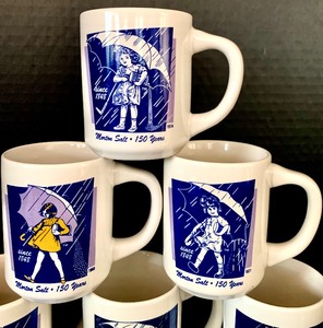 lot 111 image: Morton Salt Mugs and Cream & Sugar Set