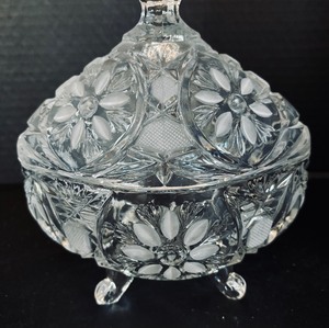 lot 51 image: Vintage Anna Hutte Bleikristall Crystal Candy Dish