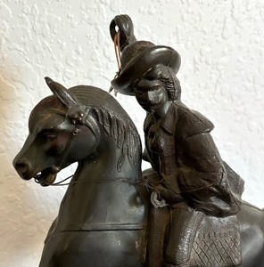 lot 81 image: Antique Spelter Cast Metal French Clock Topper