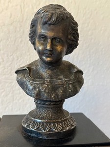 lot 23 image: Vintage Ansonia Euclid Iron Mantel  Shelf  Clock