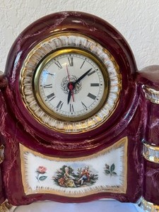 lot 40 image: Vintage Porcelain Electric Clock