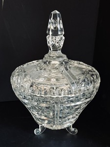 lot 157 image: Vintage Crystal and Clear Glass Bowls, Pitcher, Butter Dish and More