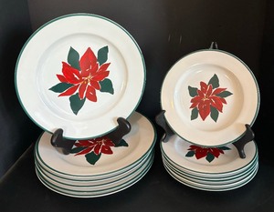 lot 159 image: Festive Plates and Mugs Service for Six by Furio of Indonesia