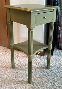 lot 163 image: Green Painted Wooden Accent Table