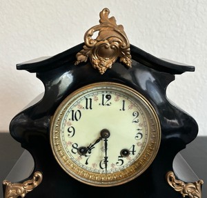 lot 164 image: Antique Ansonia Gaillac  Iron Mantle  Shelf Clock