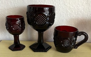 lot 188 image: Avon Cape Cod Ruby Red Glassware