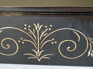 lot 9 image: Antique Ansonia Imogene Iron Enameled Mantle Clock