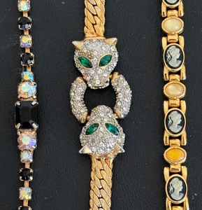 lot 367 image: Three Gorgeous Vintage Bracelets